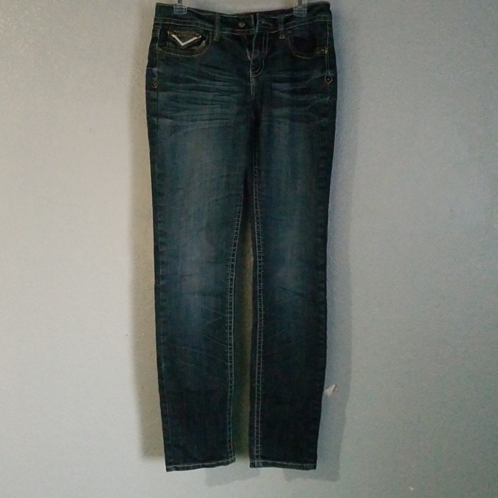 Dark Blue, boot-cut jeans